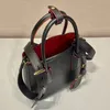 Dubbel saffiano läder mini handväska ny kvinnors väska korsmönster kohud fast färg handväska 1bg443