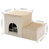 SCRACKERS 2TIER CHIEN ESCAINTS POUR LIT CHAT TREE House Condo animal de compagnie pliable Écumat grand rangement et étapes réglables pour le lit de chiot petit chien