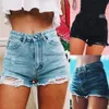 Kvinnors shorts hål denim shorts för kvinnor sommar rippade frayed blixtlås med hög midja jeans tjej heta denim shorts pocketsl2402