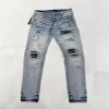 24 Designer Men's Jeans Real Pictures Hip Hop Fashion Zipper Washable Alphabet Jeans Retro Fashion Men's Design Motorcycle Ride Slim Fit Jeans Size 28-40.944273143