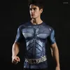T-shirt da uomo Abbigliamento per l'allenamento della forza T-shirt a compressione Tcosplay Stampa 3D Asciugatura rapida 2024