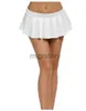 スカートスコートセクシーなスカート女性イブニングダンスクラブ摩耗短い5色のパテントレザーマイクロミニフリルYQ240223