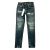 Designer jeans homens roxo jeans mulheres calças roxo ksubi jeans high street roxo retro pintura mancha pés finos micro elástico jeans hip-hop zíper buraco tamanho 28 921837246