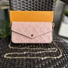 Dameshandtassen Modebloem Dames Composiet Totes Tas Lederen schoudertassen Vrouwelijke clutch portemonnee met doos Louise portemonnee Vutton Crossbody Viuton tas