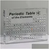 Decorative Objects Figurines Acrylic Periodic Table Of Elements With Real Samples The Light Base Ornament School Teaching Display Dhkne