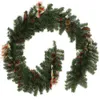 새로운 기타 이벤트 파티 용품 화환 PVC 인공 트리 라탄 화환 크리스마스 화환 장식 180cm 도어 벽난로 화환 생생한 크리스마스 등나무