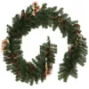 Nouveau Autres fournitures de fête d'événement Couronne Pvc Arbre artificiel Guirlande de rotin Décoration de couronne de Noël 180 cm Couronne de cheminée de porte Rotin de Noël vif