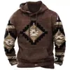 Herrtröjor tröjor geometriska tryck etniska tröjor män västra aztek lapptäcke hoodie traditionell mönster pullover kvinnor hiphop afrikanska kläder 597