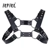 Ceintures IEFiEL Sexy Hommes Lingerie Faux Cuir Réglable Corps Harnais Harnais Costume De Bondage Avec Boucles Pour Vêtements Pour Hommes Acc2565