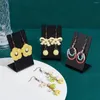 Bolsas de jóias 10 pacotes titular brinco acrílico orelha stud display rack organizador suporte l-forma brincos studs