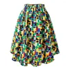 Ethnic Clothing Traditional African For Women 2024 Fashion Anakra Print Sewing Lace Up Irregular Skirt High Waist Belt Ladies