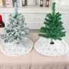 Christmas Decorations Party Supplies Snowflake Star Pattern Mini Tree Skirt For Xmas Home Decoration Round Washable Holiday