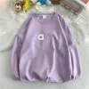 AL Damen-Yoga-Sweatshirt-Outfit, übergroßer Pullover, Pullover, lockeres, langärmeliges, bauchfreies Top, Fitness, Workout, Rundhalsausschnitt