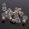 Garrafas 10 pcs mini vidro claro deriva pequeno desejando com rolhas de cortiça para festa de aniversário de casamento diy artesanato