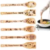 Set di stoviglie Cucchiai di legno versatili per utensili da cucina Strumenti per mescolare Accessori da cucina alla moda Strumento per raschiare