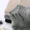 Herrtröjor herr cardigans semi-hög krage ren ulltröja cardigan dragkedja kappa knittes män ropa de invierno para hombre zt