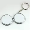 Rings Keychain Small Mirror Heat Transfer Blank Product Sublimation Print Key Chain