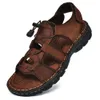 Estilo Comfort Genuine in Step Out Leather Fisherman Sandals Sapatos casuais masculinos - Perfeita para o verão e a porta do adven ao ar livre 10