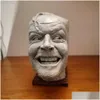 Decorative Objects Figurines Scpture Of The Shining Bookend Library Heres Johnny Resin Desktop Ornament Book Shelf Ksi999 210811 D Dhaic