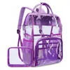 large capacity unisex backpack bag transparent bag backpack student clear travel women Transparent229d