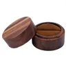 Jewelry Pouches Exquisite Craftsmanship Ring Box Vintage Wooden Storage For Proposal Engagement Handmade Rustic Valentine