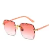 Lunettes de soleil MAYTEN lunettes De soleil sans monture De luxe pour femmes sans monture Transparent dégradé lunettes De soleil femme dames Oculos De Sol Feminino H24223