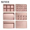 Jewelry Pouches Pink Display Tray Pendant Rings Organizer Necklace Bracelet Earring Storage Box Show Case