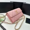 Women Handbag Designer leather Wallet Metal buckle Wallet Lattice Folding long zipper Luxury Women's Card Holder Purse Handbag With box