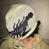 Casquettes de balle Y2K Scorpion foncé motif gothique décontracté en plein air hiver laine acrylique tricoté chapeau femmes bonnet chaud hommes grunge hip hop3131