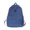 Sac à dos mode femmes femme école bleu sac pour adolescente filles Anti-vol ordinateur portable sacs à bandoulière couleur unie voyage