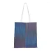 Shopping Bags Kawaii Print Carlos Cruz Diez Tote Bag Recycling Canvas Shoulder Shopper Phisichromie Handbag