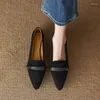 Vestido sapatos de salto alto salto alto ponta -dedo de camurça faux slip no escritório nó oxford para feminino designer de barcos Zapatos Mujer