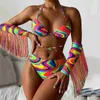 Maillots de bain pour femmes Designer Femmes Plus Taille Nouveau Bikini européen et américain Sexy Fringe Candy Couleur Bikini designerD7BR