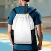 Pacote esportivo personalizado com bolso padrão HD Alça de ombro Design de boca grande durável Grande capacidade de separação seca e úmida pano de favo de mel 359g multicolorido