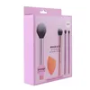 Makeup Brushes 4PCS Mini Set With Beauty Egg Foundation Powder Blusher Eyeshadow Eyeliner Concealer Brush Cosmetic Tools Kit