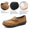 TERRIKAT Dames klassieke casual leren loafers Leuke mocassin-teen Comfortabele platte lichtgewicht werkschoenen