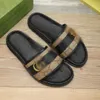 Mode Hommes Designer Sandales Lettre Imprimé Casual Sandal Kaki Noir Tongs Diapositives Mode De Luxe Célèbres Designers Hommes Pantoufles Plus La Taille