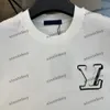 Xinxinbuy Men designer tee t shirt 2024 läder bokstav broderi tyg lapel kort ärm bomull kvinnor grå svart vit khaki s-3xl