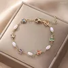 Charm Bracelets Candy Color Chain Jewelry Gift Alloy Material Bangles For Women Girls