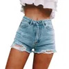 Kvinnors shorts hål denim shorts för kvinnor sommar rippade frayed blixtlås med hög midja jeans tjej heta denim shorts pocketsl2402