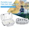 Lådor Fisk Lure Spoon Hook Bait Case Doubleided Fishing Tackle Boxes Waterproof Fishing Boxes Multikomtenment för fiske