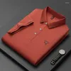 Polos pour hommes de haute qualité marque coton revers polo bouton broderie à manches courtes couleur unie designer business t-shirt m-4xl