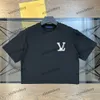 Xinxinbuy Hommes Designer Tee T-shirt 2024 Lettre en cuir Tissu de broderie Revers à manches courtes Coton Femmes Gris Noir Blanc Kaki S-XL