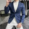 Herenpakken 2024 Hertenleer Leren Jas Blazer Mannen Casual Slanke Hombre Pak Jas Terno Masculino Kleding