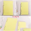 Notepads Wholesale 40 Sheets Paper A5 A6 Notebook Index Divider For Daily Planner Colorf Card Papers 6 Holes School Supplies Drop De Dhqlg