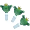 Frog Prince 14mm kase ve 18mm erkek cam kase Çiçek kar tanesi filtre kaseleri cam su bongs Bongs Sigara Kaseleri