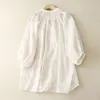 Women's Blouses 2024 Summer Embroidered Fringe Lace-up White Blouse Women Shirts Camisas De Mujer