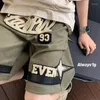 Shorts masculinos americano high street boxe esportes oversize marca de moda solta retro correndo casual calças de cinco pontos verão