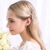 Pinces à cheveux en strass brillant, épingles à cheveux latérales en feuille de cristal, bijoux de mariage pour femmes et filles, pinces à cheveux quotidiennes de fête