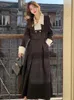 Abiti da lavoro Autunno Solid Gonna Tute Donna Elegante Manica lunga Cappotto corto Chic Gonne midi 2 pezzi Set Abiti da festa di moda femminile